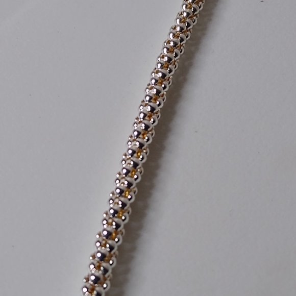 Vintage Roman Brand Metal And Glass Necklace And Clip On Earring Set - Picture 6 of 15